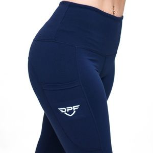 Navy Blue High Waisted Women Performance Leggings